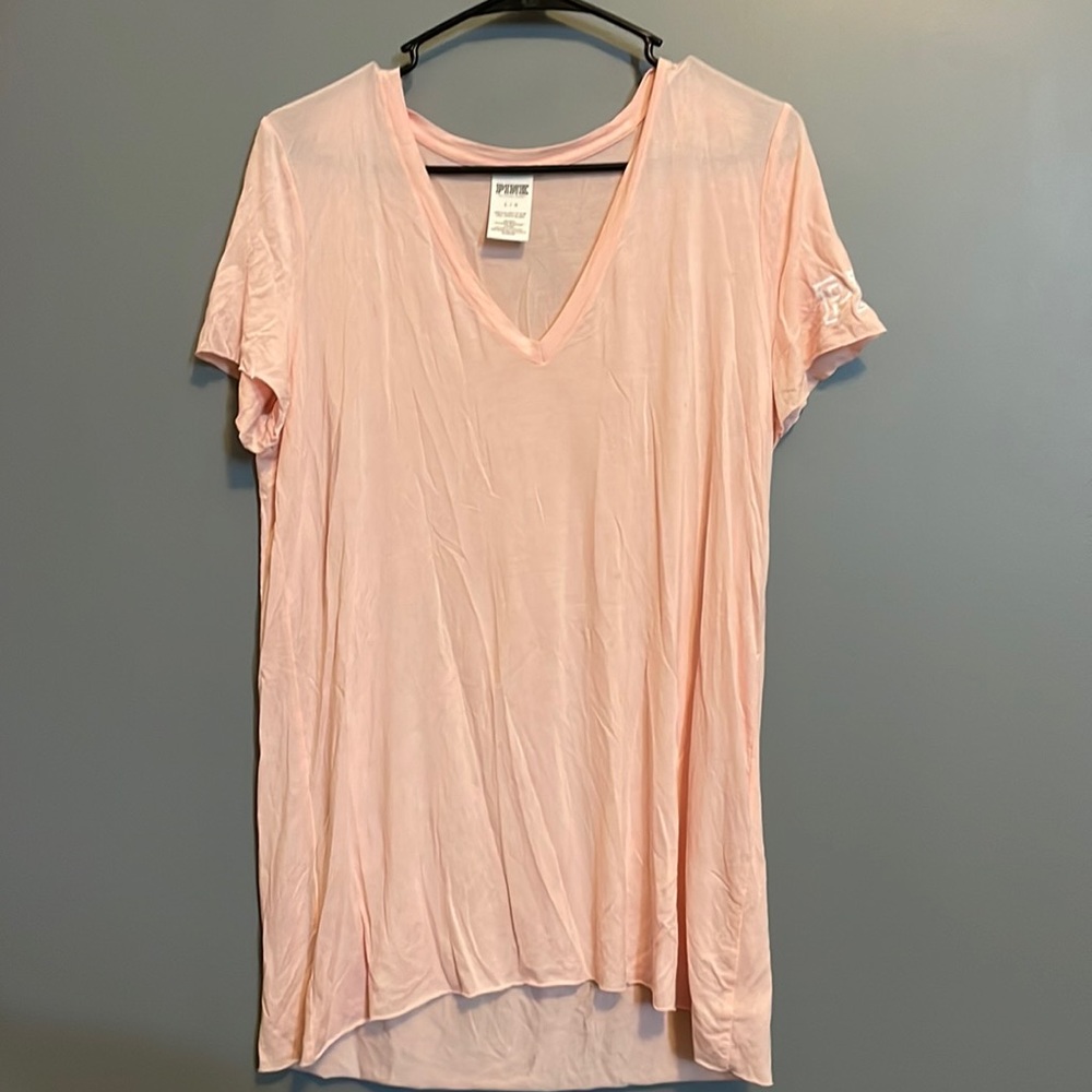 Pink V-Neck Tee
